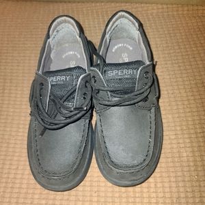 Boys sperry black boat shoes
